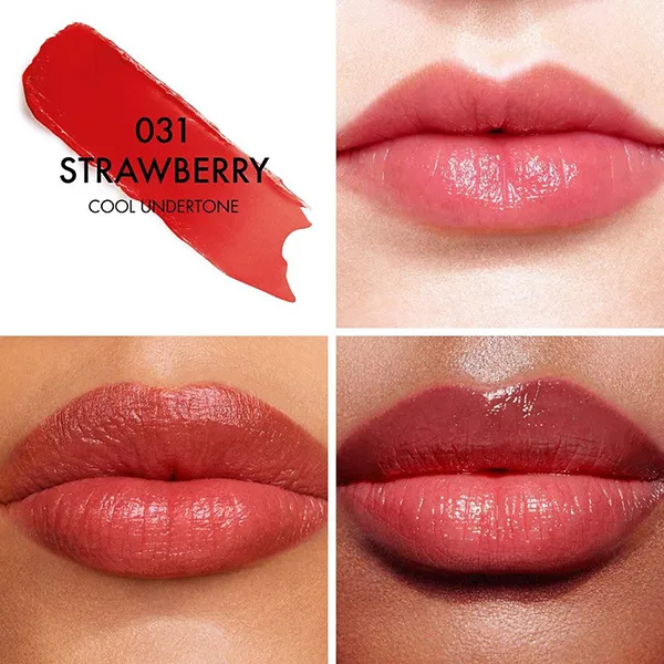 Set Dior 3 Món (Son Dưỡng Dior Addict Lip Glow 031 Strawberry Đỏ Dâu 3.2g + Nước Hoa Miss Dior Parfum 5ml + Box)