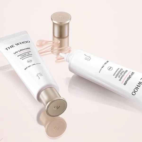 Set Kem Chống Nắng Nâng Tông The Whoo UV Ultimate Brightening Tone Up Sunscreen SPF50+PA++++ 3 Món