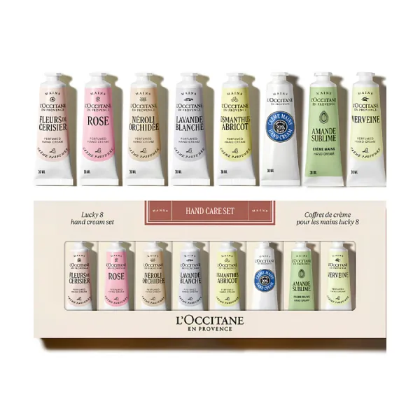 Set Kem Dưỡng Da Tay Mềm Mại L'Occitane Hand Cream Mini (8 x 30ml)