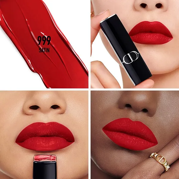 Set Nước Hoa Dior Miss Dior EDP 5ml + Son Dior Rouge Satin 999 Mini + Túi