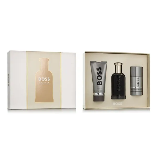 Set Nước Hoa Nam Hugo Boss Bottled 3 Món (EDP 100ml + Gel Tắm 100ml + Lăn khử mùi 70g)
