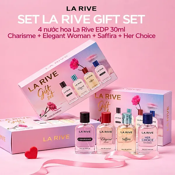 Set Nước Hoa Nữ La Rive Perfumes Eau De Parfum (4 x 30ml)
