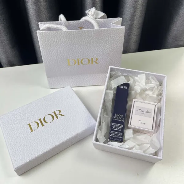 Set Son + Nước Hoa Dior 3 Món (Son 029 Intense Grape Màu Hồng Berry + Nước Hoa Miss Dior Parfum 5ml + Box quà)