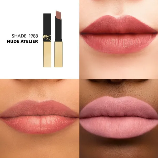 Set Son YSL Slim Couture Matte 1988 Nude Atelier Màu Hồng Nude + Hộp Quà Limited