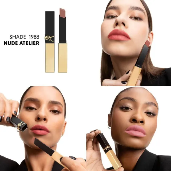 Set Son YSL Slim Couture Matte 1988 Nude Atelier Màu Hồng Nude + Hộp Quà Limited
