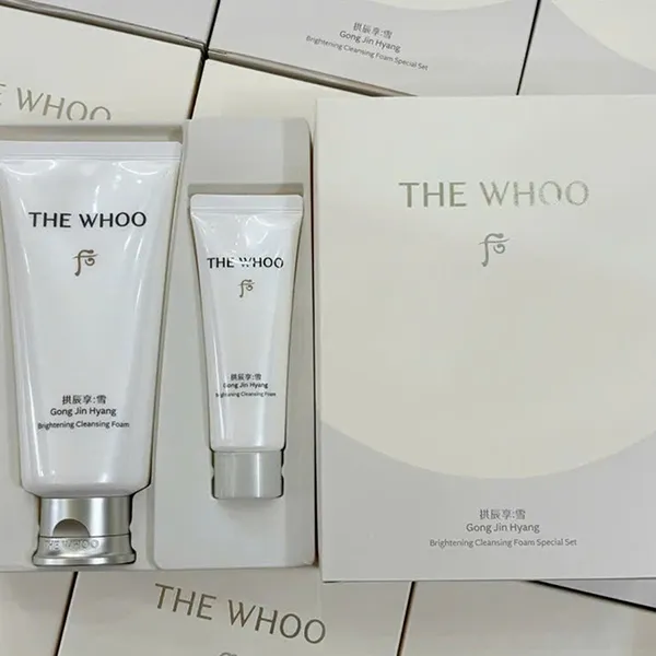 Set Sữa Rửa Mặt Làm Mờ Nám Whoo Brightening Foam Cleanser Special Set 2pcs 180ml + 40ml