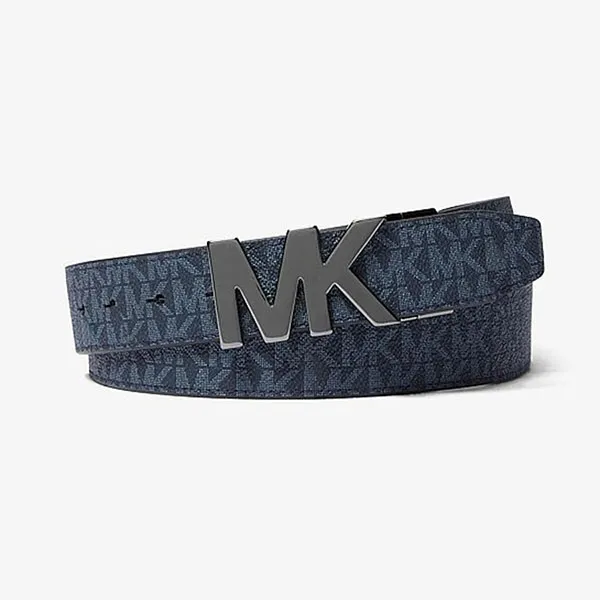 Set Thắt Lưng Nam Michael Kors MK 4 In 1 Belt Box Màu Xanh Navy
