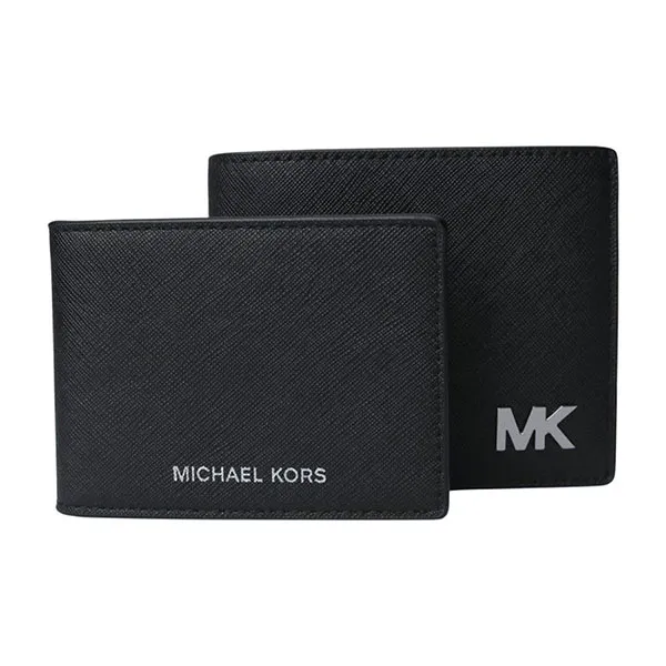 Set Ví Nam Michael Kors MK 36S5LCOF2U Cooper Saffiano Leather Billfold Wallet Màu Đen