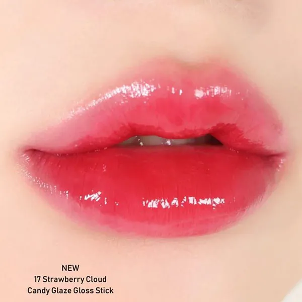Son Dưỡng Yves Saint Laurent YSL Loveshine Candy Glaze 17 Strawberry Cloud Màu Đỏ Hồng