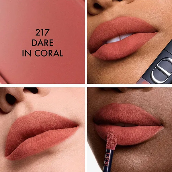 Son Kem Dior Rouge Dior On Stage Ink 217 Dare In Coral Màu Hồng Cam San Hô