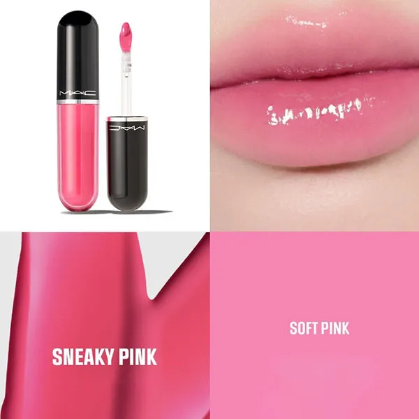 Son Kem MAC Lustreglass Stainglass Lip Tint 945 Sneaky Pink Màu Hồng Kẹo