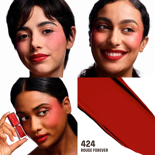 Son Kem Make Up For Ever Artist Liquid Color Multi-Use Lips & Cheeks 424 Rouge For Ever Màu Đỏ Thuần