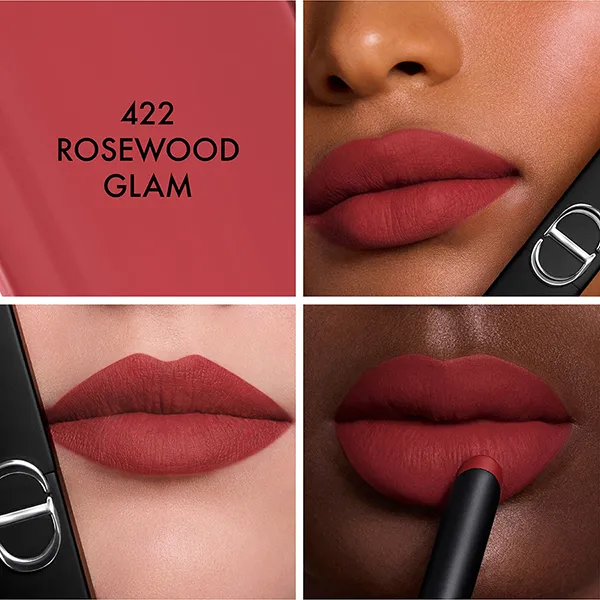 Son Lì Dior Rouge Dior On Stage Matte 422 Rosewood Glam Màu Đỏ Hồng