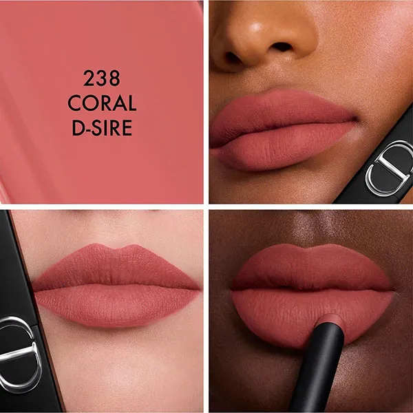 Son Lì Dior Rouge Dior On Stage Matte 238 Coral D-Sire Màu Hồng San Hô