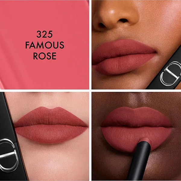 Son Lì Dior Rouge Dior On Stage Matte 325 Famous Rose Màu Hồng Cam
