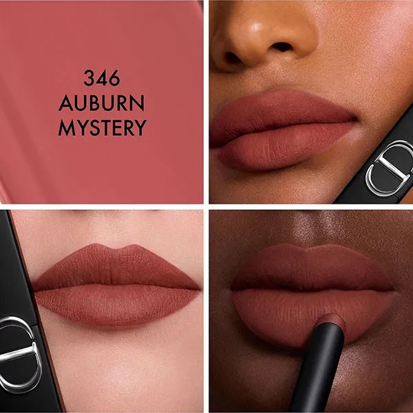 Son Lì Dior Rouge Dior On Stage Matte 346 Auburn Mystery Màu Nâu Cam