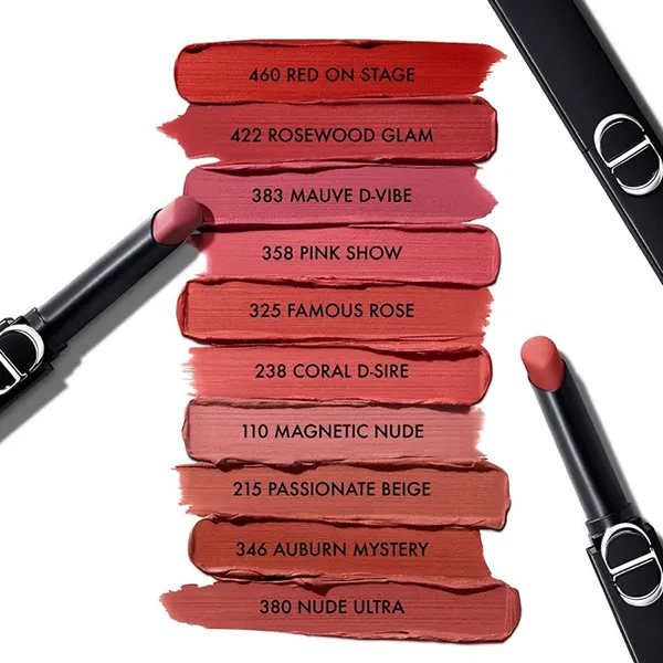 Son Lì Dior Rouge Dior On Stage Matte Lipstick 358 Pink Show Màu Hồng Gỗ