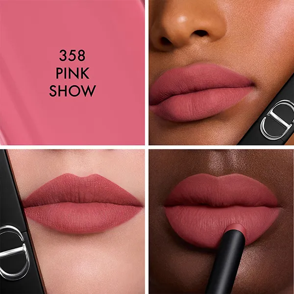 Son Lì Dior Rouge Dior On Stage Matte Lipstick 358 Pink Show Màu Hồng Gỗ