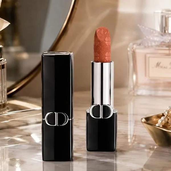 Son Lì Dior Rouge Limited Velvet 211 Fortunate Màu Cam Nude