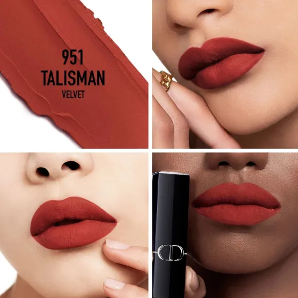 Son Lì Dior Rouge Limited Velvet 951 Talisman Màu Đỏ Gạch