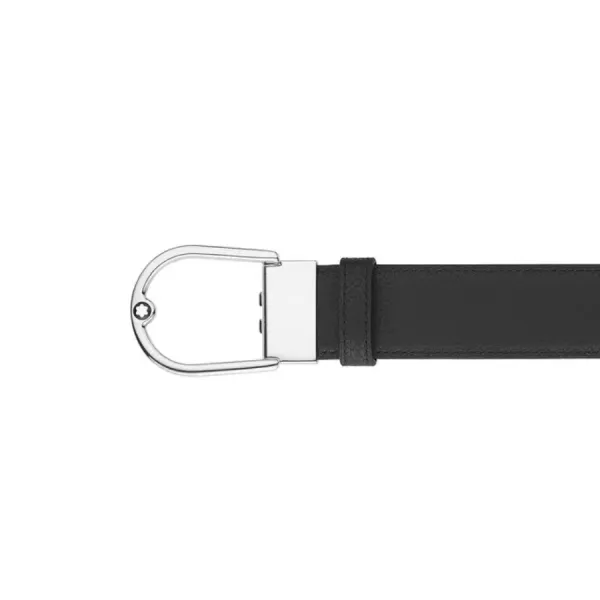Thắt Lưng Nam Montblanc Reversible Leather Horseshoe Buckle Belt Caramel Màu Nâu