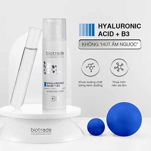 Tinh Chất Dưỡng Ẩm Phục Hồi Da Biotrade Hyaluronic Acid + B3 Hydrating Serum 30ml
