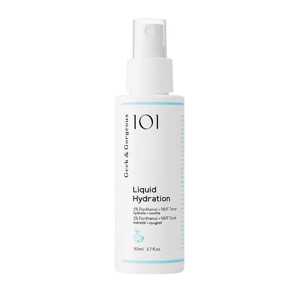 Toner Dạng Xịt Phục Hồi Cấp Ẩm Geek & Gorgeous Liquid Hydration 5% Panthenol + NMF 110ml