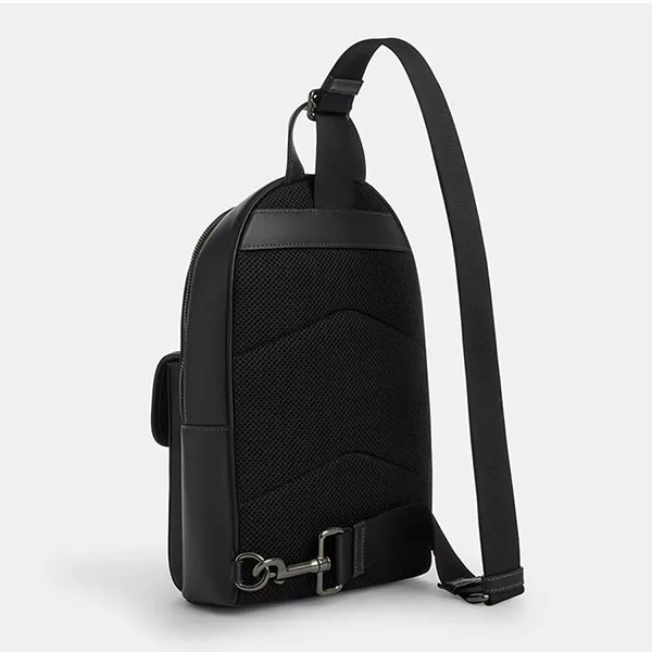 Túi Đeo Chéo Coach Turnlock Sling Pack CAJ72 Black Màu Đen
