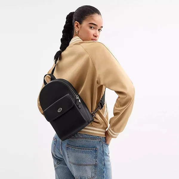 Túi Đeo Chéo Coach Turnlock Sling Pack CAJ72 Black Màu Đen