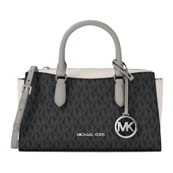 Túi Đeo Chéo Michael Kors MK Arden Small Color-Block Signature Logo Messenger Bag 35S6S4XM1B Màu Đen