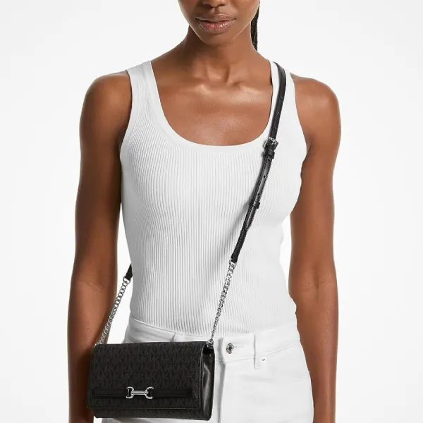 Túi Đeo Chéo Nữ Michael Kors MK Carson Large Signature Logo Convertible Crossbody Bag 35S5S2ZC7B Màu Đen