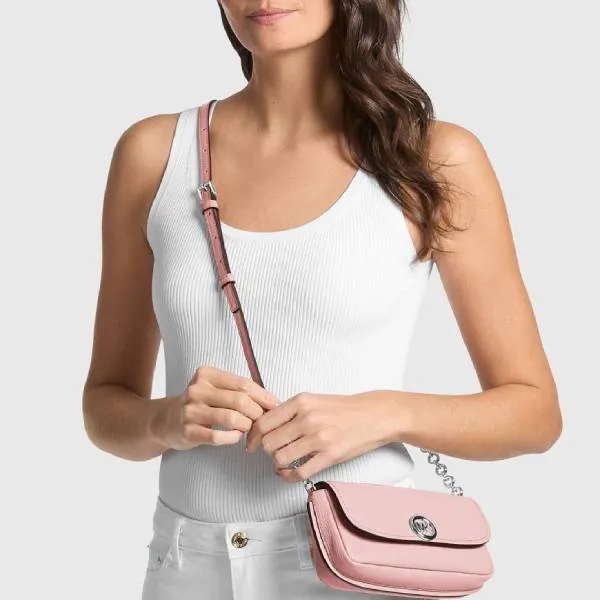 Túi Đeo Chéo Nữ Michael Kors MK Nolita Small Leather Crossbody Bag Màu Hồng