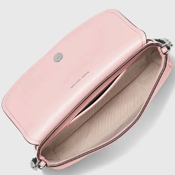 Túi Đeo Chéo Nữ Michael Kors MK Nolita Small Leather Crossbody Bag Màu Hồng