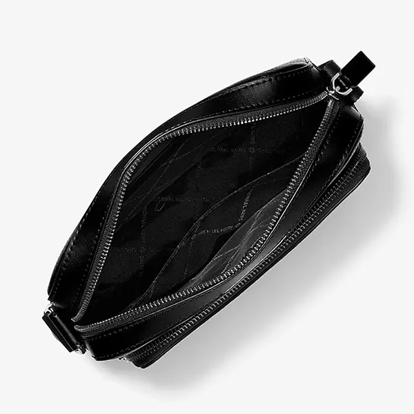 Túi Đeo Chéo Nam Michael Kors MK Cooper Pebbled Leather Utility Crossbody Bag 37F4LCOC6L Màu Đen