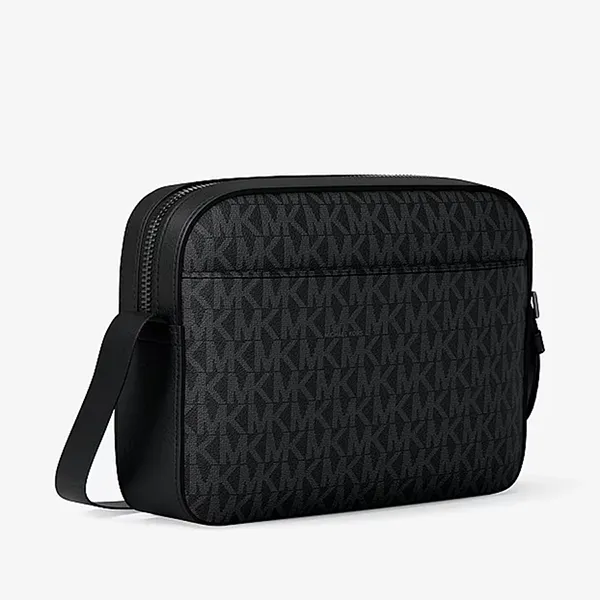 Túi Đeo Chéo Nam Michael Kors MK Cooper Signature Logo Flight Bag 37S6LCOC6X Màu Đen