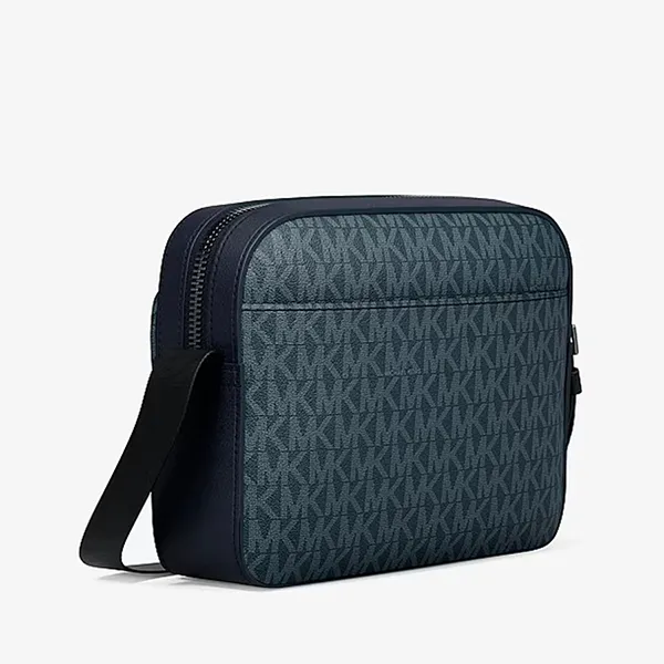 Túi Đeo Chéo Nam Michael Kors MK Cooper Signature Logo Flight Bag 37S6LCOC6X Màu Xanh