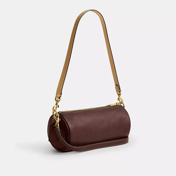 Túi Đeo Chéo Nữ Coach Barrel Bag Maple Màu Nâu