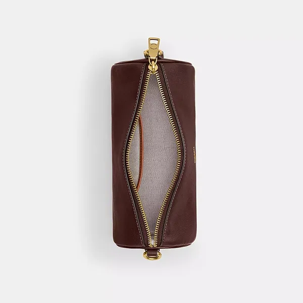 Túi Đeo Chéo Nữ Coach Barrel Bag Maple Màu Nâu