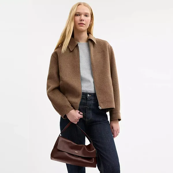 Túi Đeo Chéo Nữ Coach Chelsea Shoulder Bag 30 Maple CDS58 Màu Nâu Đậm