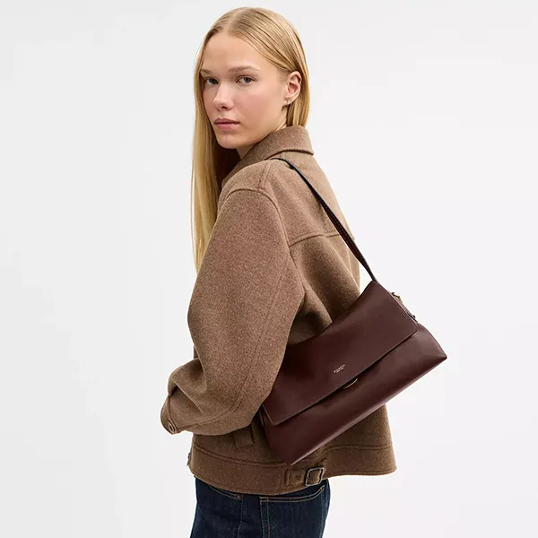 Túi Đeo Chéo Nữ Coach Chelsea Shoulder Bag 30 Maple CDS58 Màu Nâu Đậm