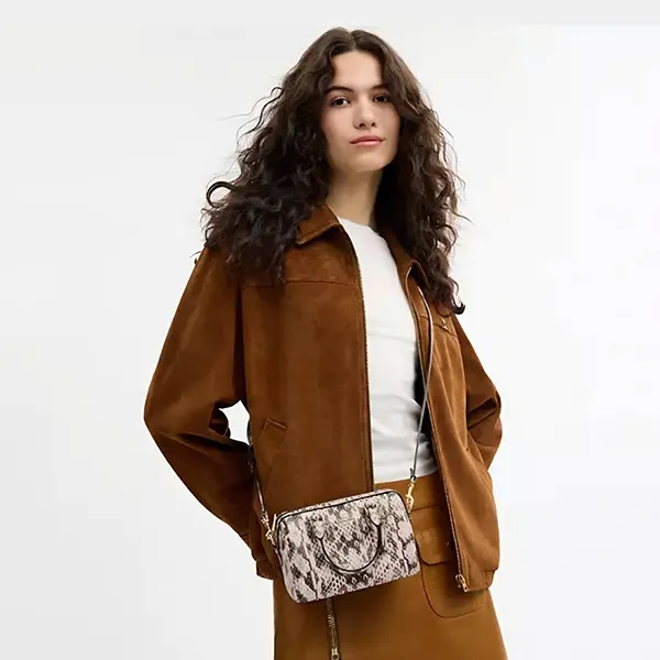 Túi Đeo Chéo Nữ Coach Mini Rowan Crossbody Bag CDY32 Màu Hồng