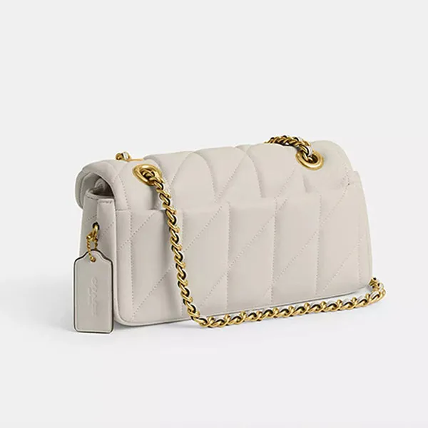 Túi Đeo Chéo Nữ Coach Tabby Shoulder Bag 20 With Pillow Quilting CP149 Brass/ Chalk Màu Trắng