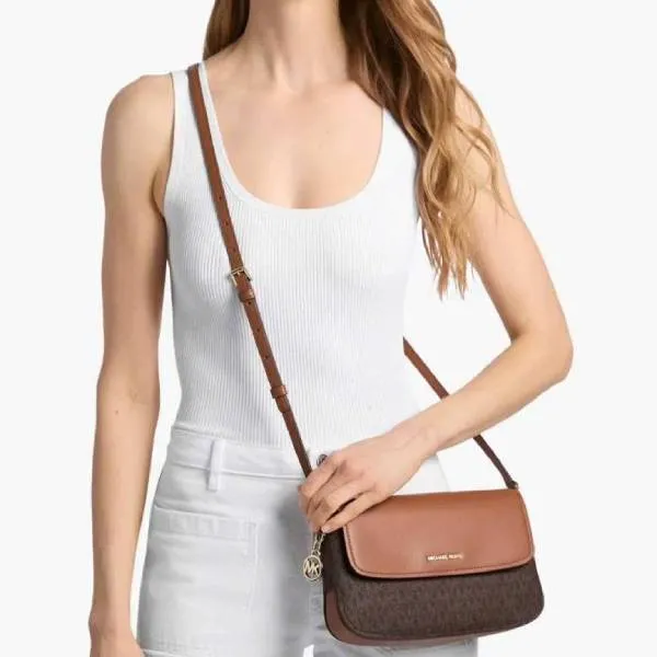 Túi Đeo Chéo Nữ Michael Kors Alice Small Flap Crossbody Bag Màu Nâu