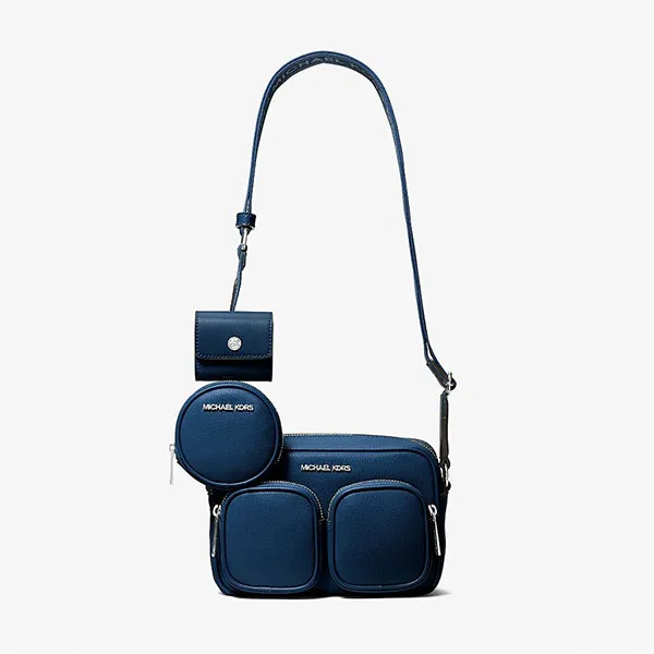 Túi Đeo Chéo Nữ Michael Kors MK 35S5STTC2L Jet Set Leather Medium Crossbody Bag With Case Màu Xanh Navy