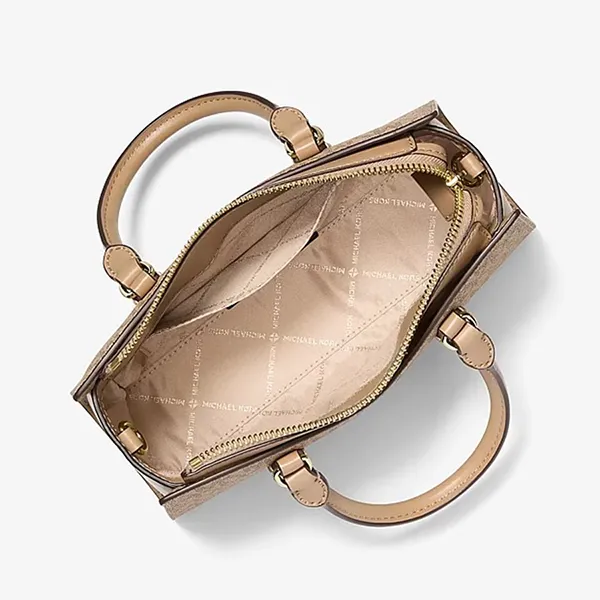 Túi Đeo Chéo Nữ Michael Kors MK Arden Small Signature Logo Messenger Bag 35F5G4XM1V Màu Camel