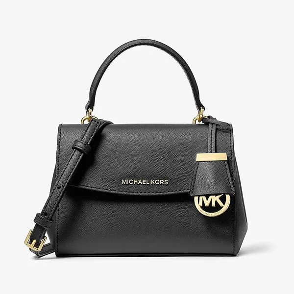 Túi Đeo Chéo Nữ Michael Kors MK Ava Extra-Small Saffiano Leather Crossbody 32F5GAVC1L Black Màu Đen