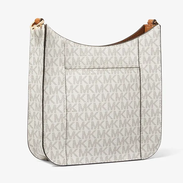 Túi Đeo Chéo Nữ Michael Kors MK Briley Small Logo Messenger Bag Vanilla Màu Trắng