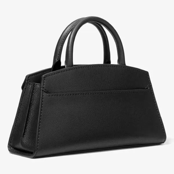 Túi Đeo Chéo Nữ Michael Kors MK Greta Small Leather Satchel 35F6SG8S1L Màu Đen