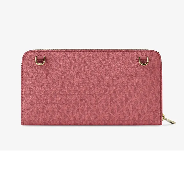 Túi Đeo Chéo Nữ Michael Kors MK Jet Set Large Signature Logo Crossbody Bag 32F5GJ6C7V Màu Hồng