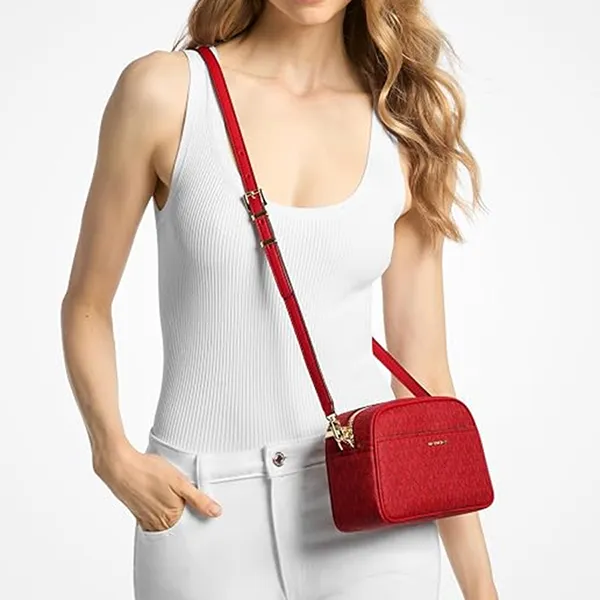 Túi Đeo Chéo Nữ Michael Kors MK Jet Set Small Crossbody Bag Màu Đỏ